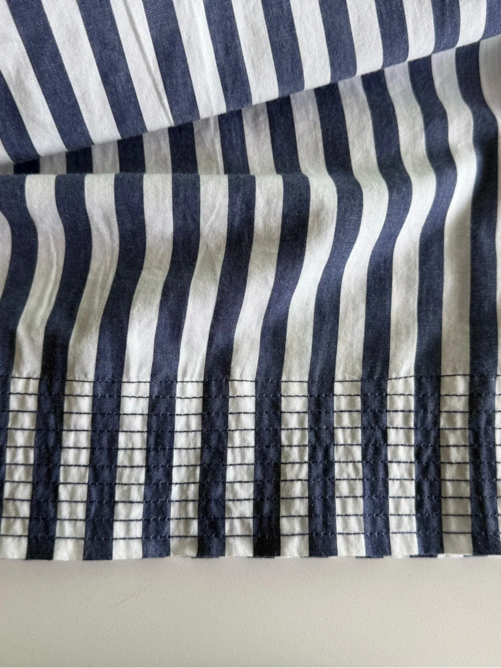Anthropologie Darcey Popover Swing Top Blue Pattern Size L
